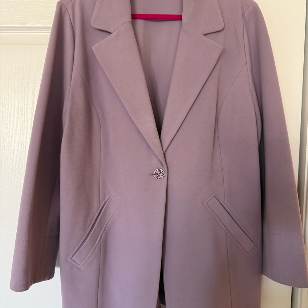 Chico’s Lavender Single-Button Light Weight Coat - image 1